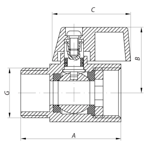 Кран "мини" 1/2" ГШБ Koer KR.401 (KR0156) №2