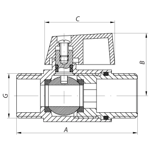 Кран "мини" 1/2" ШШБ Koer KR.402 (KR0157) №3