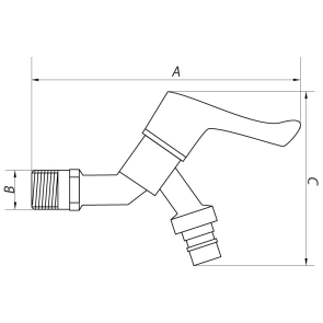 Кран для холодної води 1/2" (Koer KR.255) (KR2727) №2
