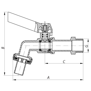 Кран пивний 3/4" (Koer KR.251) (KR0012) №3