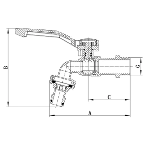 Кран поливу Koer KR.247 - 1/2" з конектором для швидкого підключення (KR3196) №2