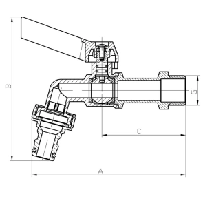 Кран поливу з конектором для швидкого підключення KOER KR.259 - 1/2" (KR3128) №2