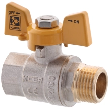 Кран шаровый 1/2" ГШБ ГАЗ (KOER KR.218.G) (KR0036)
