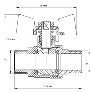 Кран шаровый Koer 1" ШШБ (KR.219) (KR0159) №2