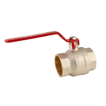 Кран шаровый Koer KR.214 - 2-1/2" FF ГГР (ручка"рычаг" красная) (KR4950)