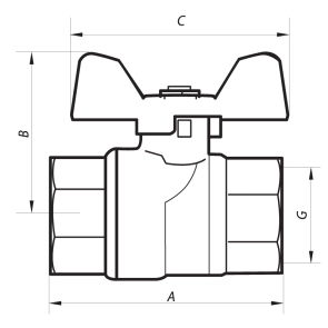 Кран кульовий 1" ГГМ газ (NF.712) Nolf (NF2947) №2