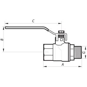 Кран кульовий 1" ГШР газ (NF.622) Nolf (NF2938) №2