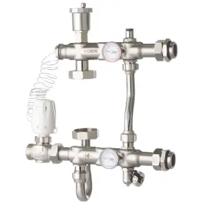 Смесительный узел KOER KR.S1021 (с байпасом) 1" НР SUS304 (KR2955) №1