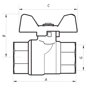Кран шаровый 1/2" ГГБ (NF.711) Nolf (NF2942) №2