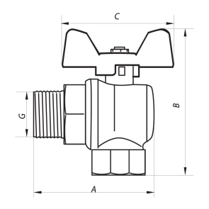 Кран шаровый 1/2" ГШБ (NF.721) Nolf (NF2948) №2