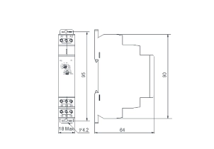 Реле затримки часу на вимкнення NTE9-B2 AC/DC 12-240V №7