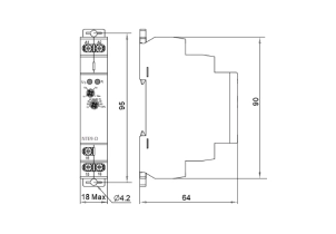 Реле часу затримки вимкнення без джерела живлення NTE9-D AC/DC 12-240V №5