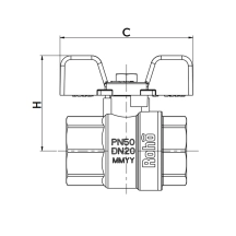Кран шаровой Roho R100-075 - 3/4" (RO0078)