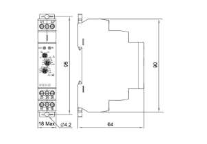 Реле часу зірка/трикутник NTE9-ST AC/DC 12-240V №6