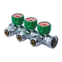 Коллектор вентильный с фитингом KOER KR.1122-3 1"x3 WAYS (KR2654)