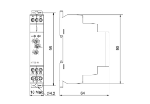 Реле времени многофункциональное NTE9-M1 AC/DC 12-240V №7