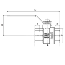 Кран шаровой Roho R200-200B - 2" (RO0109)
