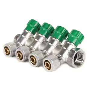 Коллектор вентильный с фитингом KOER KR.1123-4 3/4"x4 WAYS (KR2831) №1
