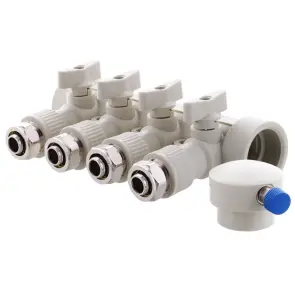 Колектор Распределительный 4-way з фітингом (40x20) PPR KOER K0192.PRO (KP2557) №1