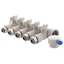 Колектор Распределительный 5-way з фітингом (40x20) PPR KOER K0193.PRO (KP2558)