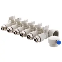 Колектор Распределительный 6-way з фітингом (40x20) PPR KOER K0194.PRO (KP2559)