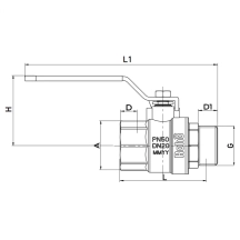 Кран шаровой Roho R201-200B - 2" (RO0100)
