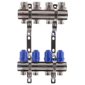 Коллекторный блок с термостатич. клапанами KOER KR.1100-04 1"x4 WAYS (KR2630) №5