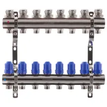 Колекторний блок з термостатіч. клапанами KOER KR.1100-08 1"x8 WAYS (KR2634)