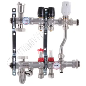 Коллектор со встроенным смеш. узлом KOER KR.S1013-2 1"х2 SUS304 и евроконус 3/4-16 (KR2945) №1