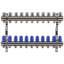 Коллекторный блок с термостатическими клапанами KOER KR.1100-11 1"x11 WAYS (KR2637)