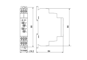 Реле часу асиметричного циклу NTE9-S2 AC/DC 12-240V №7