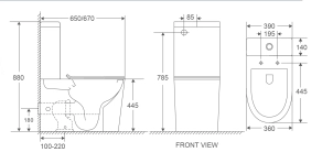 Унітаз-компакт MIXXUS Premium Bevel-0402-R 670x390x880mm, система змиву RIMLESS (MP6474) №3