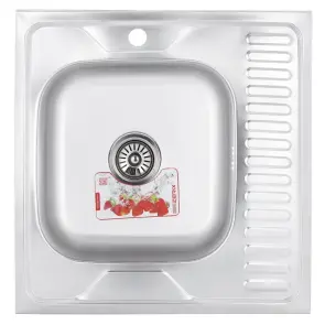 Мойка кухонная ZERIX Z6060L-08-180MD (MICRO DECOR) (ZS0587) №1