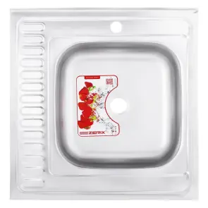 Мойка кухонная ZERIX Z6060R-08-180E (SATIN) (ZS0590) №1