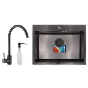 Набор MIXXUS SET-6045-200x1.0-PVD (мойка+смеситель+диспенсер) (MX0587) №4
