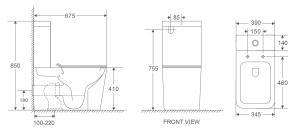 Унітаз-компакт MIXXUS Premium Quadro-0402-R 675x390x855mm, система змиву RIMLESS (MP6458) №2