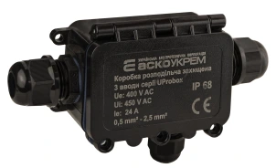 Коробка распределительная защищена, 3 ввода, IP68 серии UProbox №1