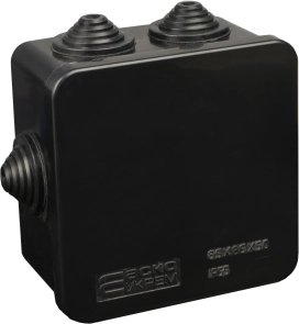 Распределительная коробка серии UAtmo Jet Black 85*85*50 (уп. 20шт) №1