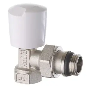 Кран радіаторний Roho R5551-050 - 1/2" кутовий (антипротечка) (RO0129) №3