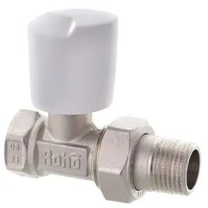 Кран радиаторный Roho R5560-050 - 1/2" Прямой (RO0130) №3