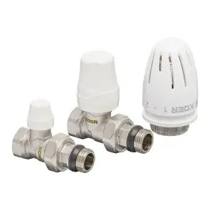 Комплект для подключения радиатора KOER SET-12 - 1/2"x1/2" (Прямой) с термоголовкой ВЗ (KR3177) №7