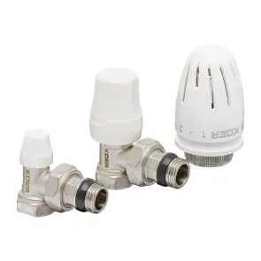Комплект для подключения радиатора KOER SET-11 - 1/2"x1/2" (угловой) с термоголовкой ВЗ (KR3175) №7