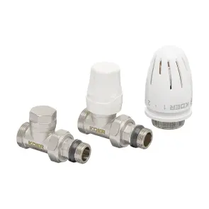 Комплект для подключения радиатора KOER SET-15 - 1/2"x3/4" (Прямой) с термоголовкой ЗЗ (KR3180) №7