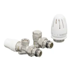 Комплект для подключения радиатора KOER SET-16 - 1/2"x3/4" (осевой) с термоголовкой ЗЗ (KR3179) №7