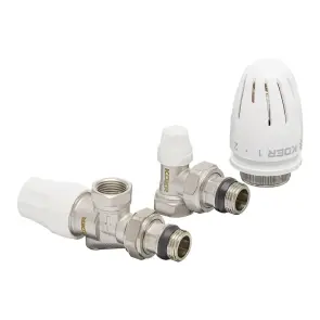 Комплект для подключения радиатора KOER SET-13 - 1/2"x1/2" (осевой) с термоголовкой ВЗ (KR3176) №7