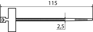 CHS-110MKT (хомут маркировочный) (100 шт.) №5