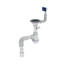Сифон для кухни ZERIX SK-02-B 3 1/2"x40 с резьб. выпуском и отводом для стиральной машины