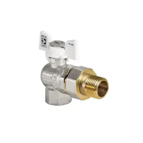 Кран с американкой 1/2" (Koer KR.228.W) Угловая белый (KR0099) №2