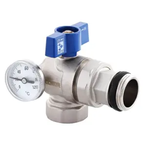 Кран с американкой "антипротечка" с термометром Koer KR.1033-Gi - 1'' (KR2894) №3