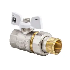 Кран с американкой 1" (Koer KR.227.W) белый (KR0098) №2